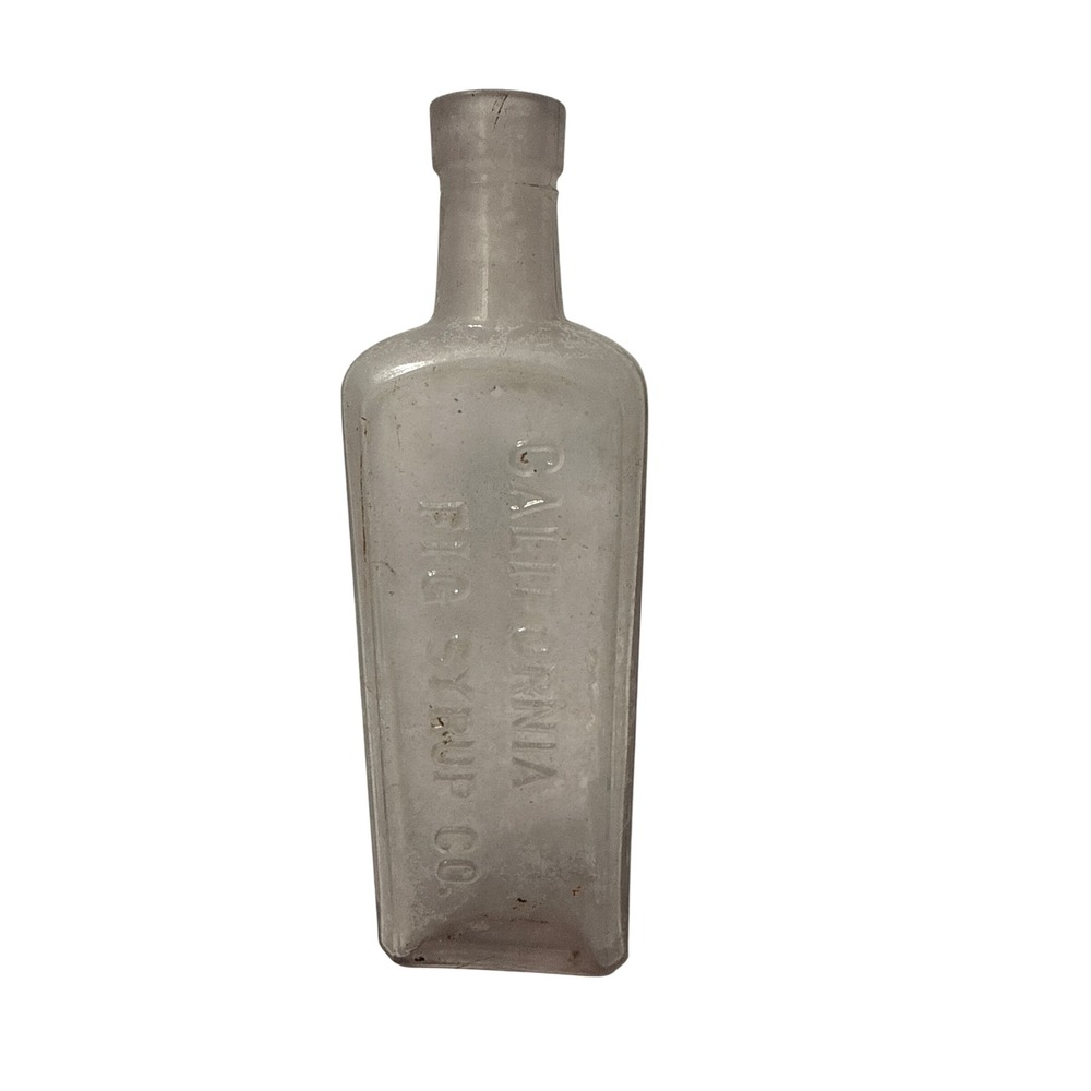 California Fig Syrup Co Medicine Bottle Glass Wheeling WV Antique Excellence